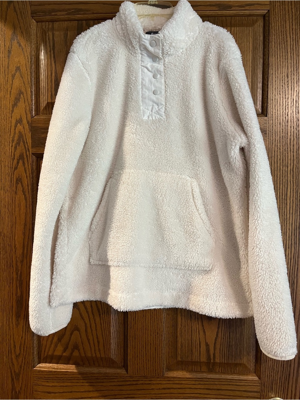 Eddie Bauer Cream Sherpa Fleece Pullover -youth XL or an Adult M